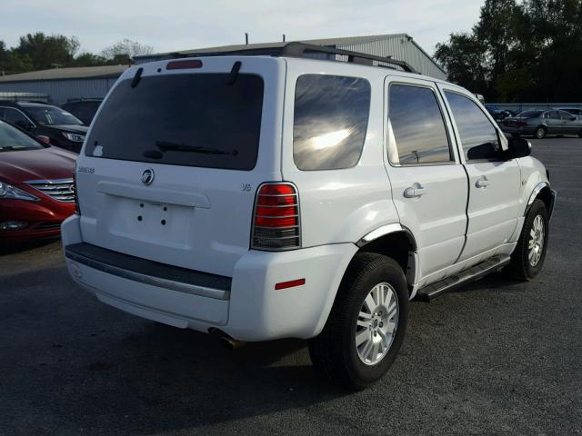 4M2YU81117KJ00663 - 2007 MERCURY MARINER LU WHITE photo 4