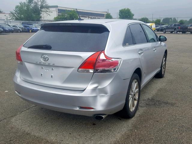 4T3ZE11A99U001291 - 2009 TOYOTA VENZA SILVER photo 4