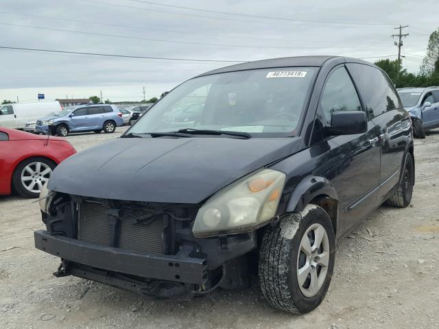 5N1BV28U28N115822 - 2008 NISSAN QUEST S BLACK photo 2