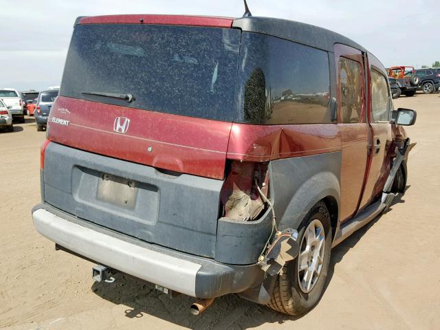 5J6YH18377L016828 - 2007 HONDA ELEMENT LX BURGUNDY photo 4