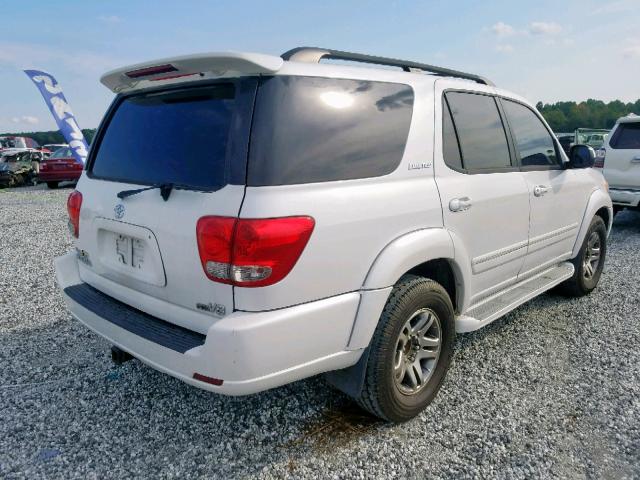 5TDZT38A87S288466 - 2007 TOYOTA SEQUOIA LI WHITE photo 4