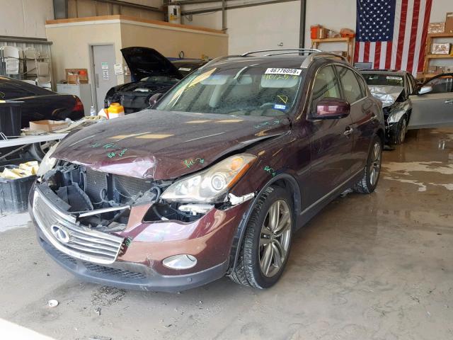 JN1AJ0HP9CM401257 - 2012 INFINITI EX35 BASE BURGUNDY photo 2