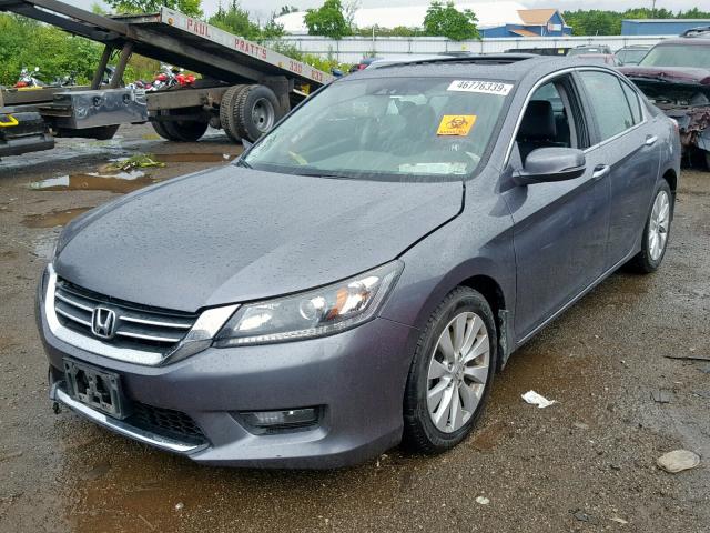 1HGCR2F86FA017952 - 2015 HONDA ACCORD EXL GRAY photo 2