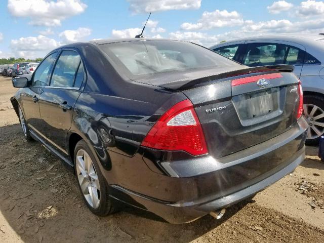 3FAHP0KC7BR147494 - 2011 FORD FUSION SPO BLACK photo 3