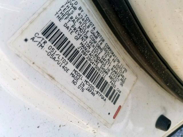 JT8BF28G4Y5083711 - 2000 LEXUS ES 300 WHITE photo 10