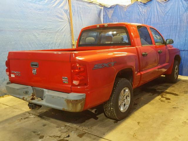 1D7HW28P37S259584 - 2007 DODGE DAKOTA QUA RED photo 4