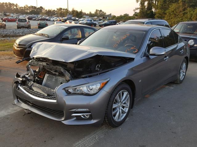 JN1BV7AR2EM705109 - 2014 INFINITI Q50 BASE GRAY photo 2