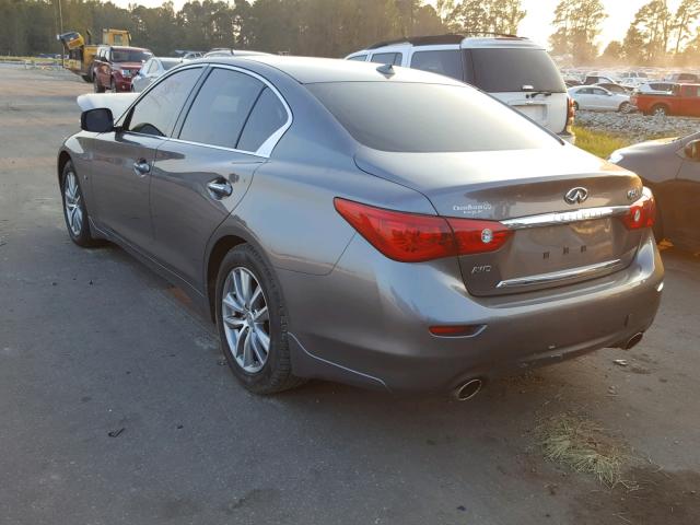 JN1BV7AR2EM705109 - 2014 INFINITI Q50 BASE GRAY photo 3