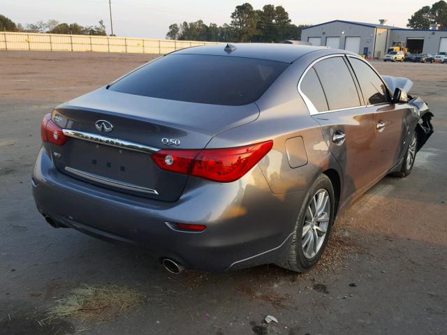 JN1BV7AR2EM705109 - 2014 INFINITI Q50 BASE GRAY photo 4