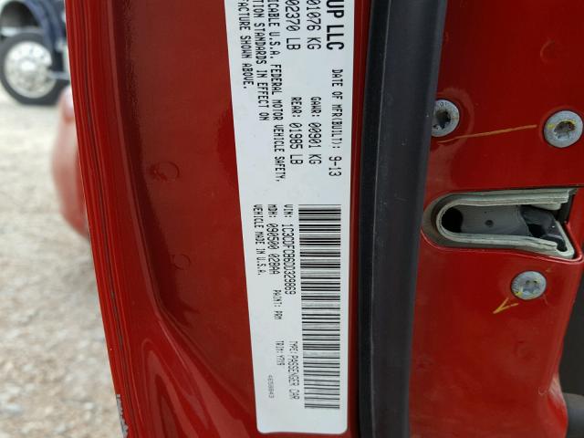 1C3CDFCB6DD329869 - 2013 DODGE DART LIMIT RED photo 10