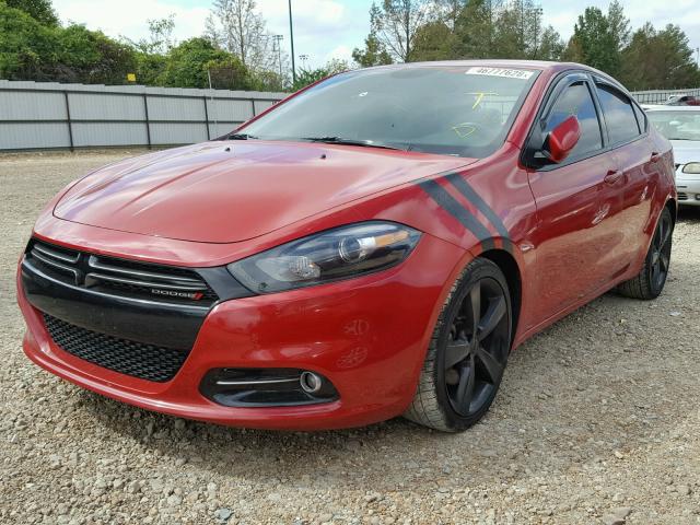 1C3CDFCB6DD329869 - 2013 DODGE DART LIMIT RED photo 2