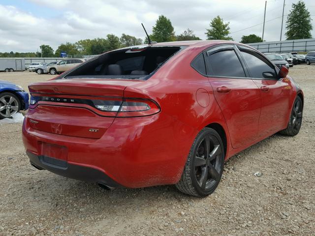 1C3CDFCB6DD329869 - 2013 DODGE DART LIMIT RED photo 4