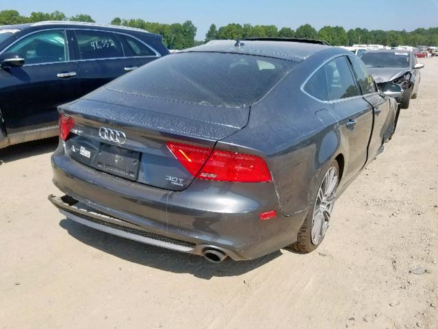 WAU2GAFCXDN055654 - 2013 AUDI A7 PRESTIG GRAY photo 4