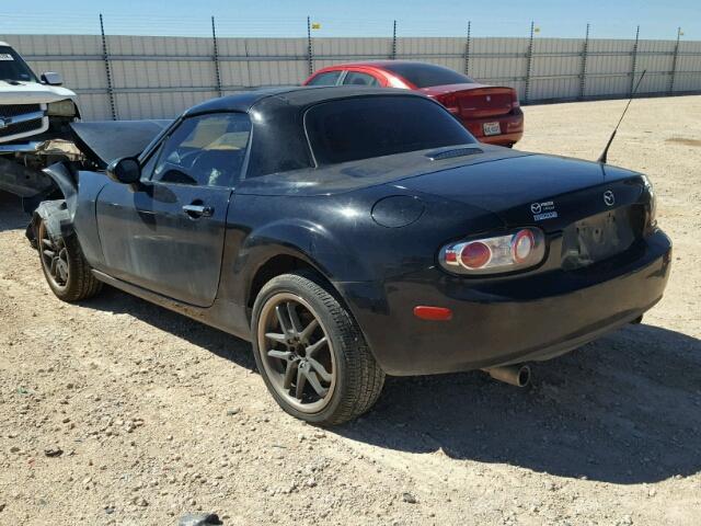 JM1NC26F780150512 - 2008 MAZDA MX-5 MIATA BLACK photo 3