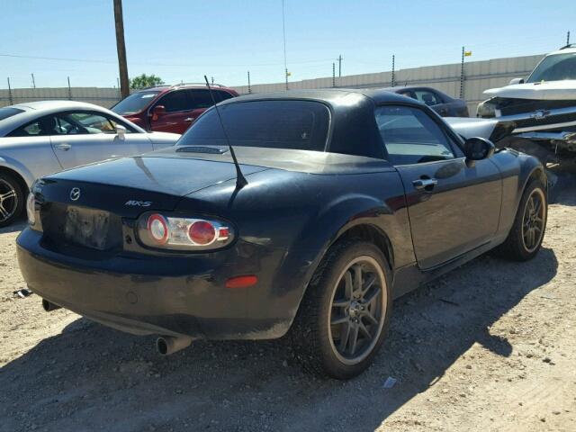 JM1NC26F780150512 - 2008 MAZDA MX-5 MIATA BLACK photo 4