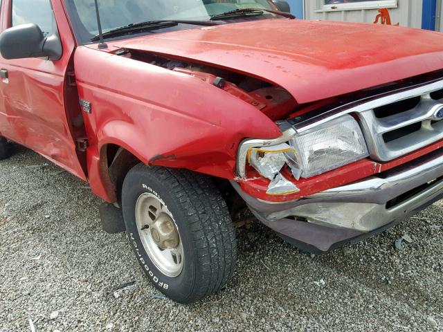 1FTCR14X4TPA03866 - 1996 FORD RANGER SUP RED photo 9