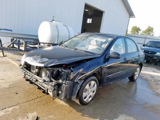 KNAFE221295595721 - 2009 KIA SPECTRA EX BLACK photo 2