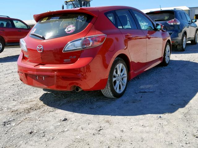 JM1BL1H58A1317915 - 2010 MAZDA 3 S RED photo 4