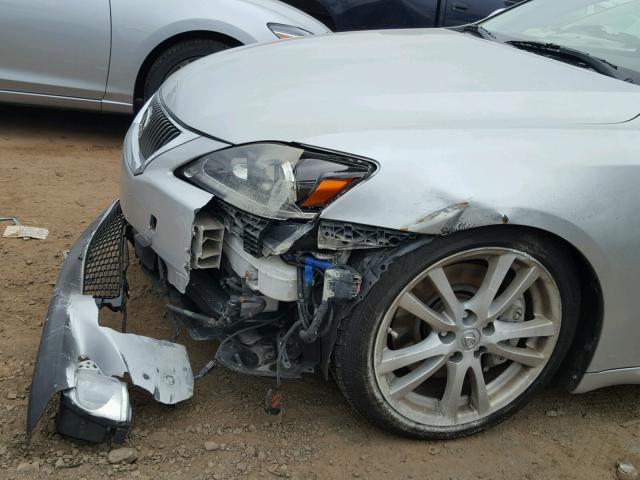 JTHBE262065004848 - 2006 LEXUS IS 350 SILVER photo 9