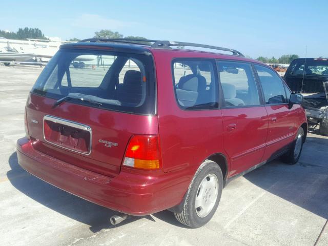 JR2RJ1872TC002468 - 1996 ISUZU OASIS LS RED photo 4