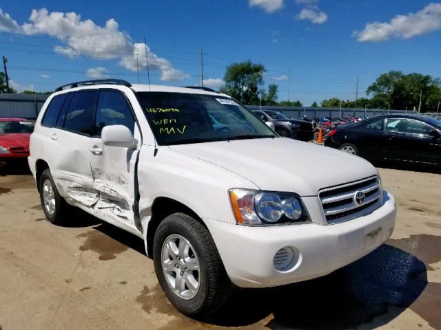 JTEHD21A320017884 - 2002 TOYOTA HIGHLANDER WHITE photo 1