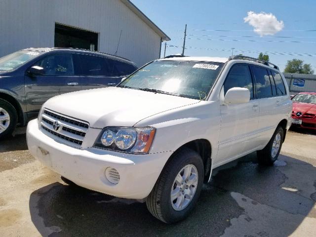 JTEHD21A320017884 - 2002 TOYOTA HIGHLANDER WHITE photo 2