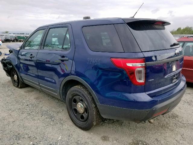 1FM5K8AR0EGC50005 - 2014 FORD EXPLORER P BLUE photo 3