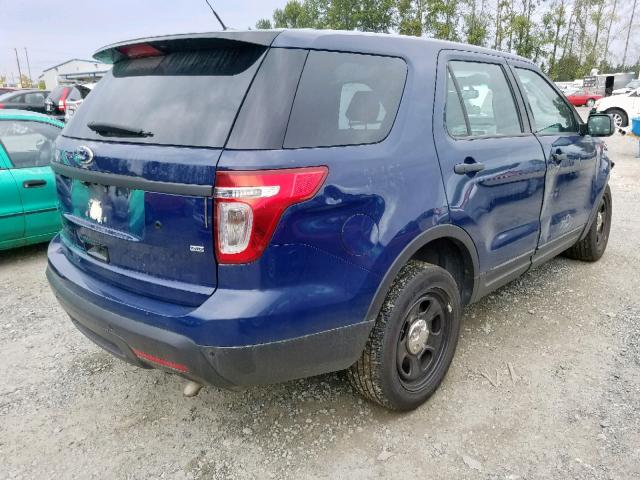 1FM5K8AR0EGC50005 - 2014 FORD EXPLORER P BLUE photo 4