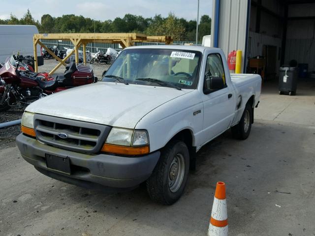 1FTYR10C8YTA87620 - 2000 FORD RANGER WHITE photo 2