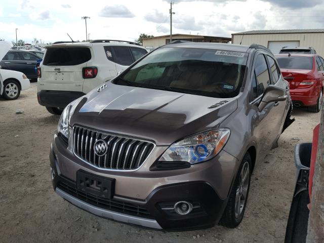 KL4CJDSBXEB571145 - 2014 BUICK ENCORE PRE BROWN photo 2