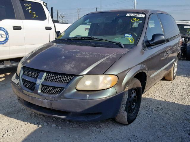 1B4GP25352B647927 - 2002 DODGE CARAVAN SE GREEN photo 2