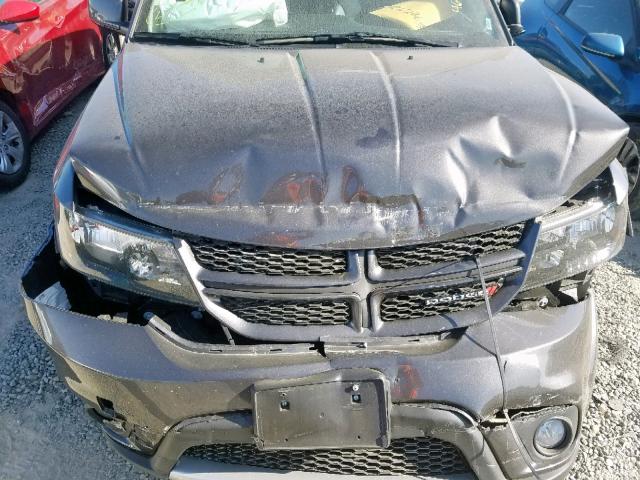 3C4PDDEG9KT687744 - 2019 DODGE JOURNEY GT GRAY photo 7