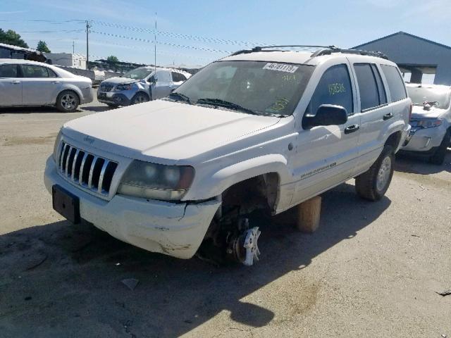 1J4GW48NX4C329484 - 2004 JEEP GRAND CHER WHITE photo 2