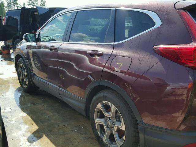 2HKRW1H89HH500386 - 2017 HONDA CR-V EXL MAROON photo 3