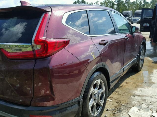 2HKRW1H89HH500386 - 2017 HONDA CR-V EXL MAROON photo 4