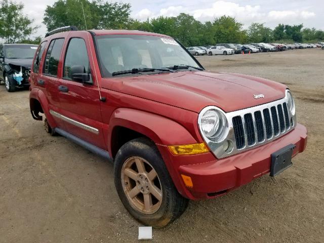 1J8GL58K76W192881 - 2006 JEEP LIBERTY LI RED photo 1