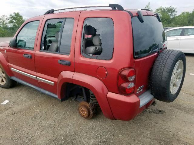 1J8GL58K76W192881 - 2006 JEEP LIBERTY LI RED photo 9