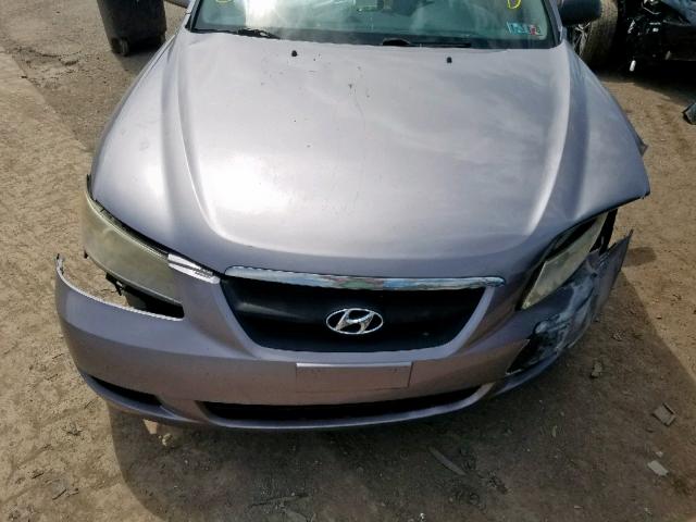 KMHET46C96A144392 - 2006 HYUNDAI SONATA GL SILVER photo 7