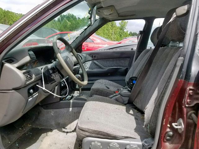 4T1SV21E2LU235296 - 1990 TOYOTA CAMRY DLX მუქწითელი ფოტო 5
