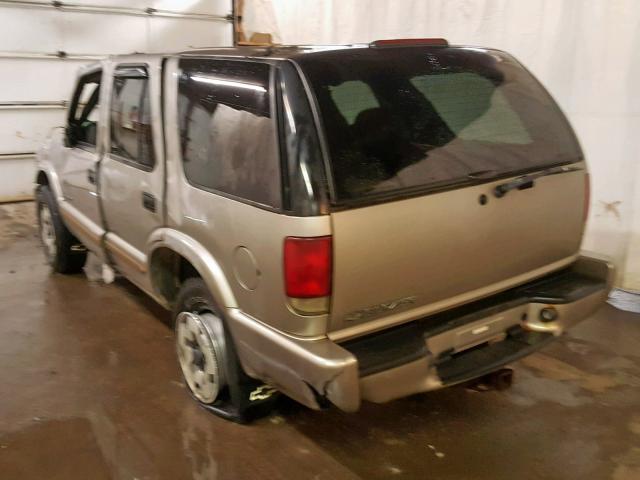 1GNDT13X24K111836 - 2004 CHEVROLET BLAZER TAN photo 3