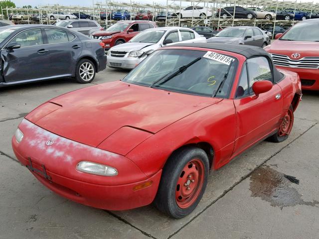 JM1NA3516P0423701 - 1993 MAZDA MX-5 MIATA RED photo 2