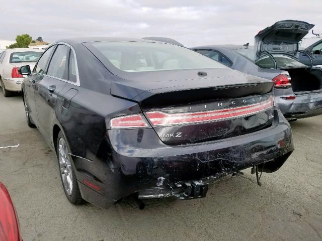 3LN6L2LU4DR820806 - 2013 LINCOLN MKZ HYBRID BLACK photo 3