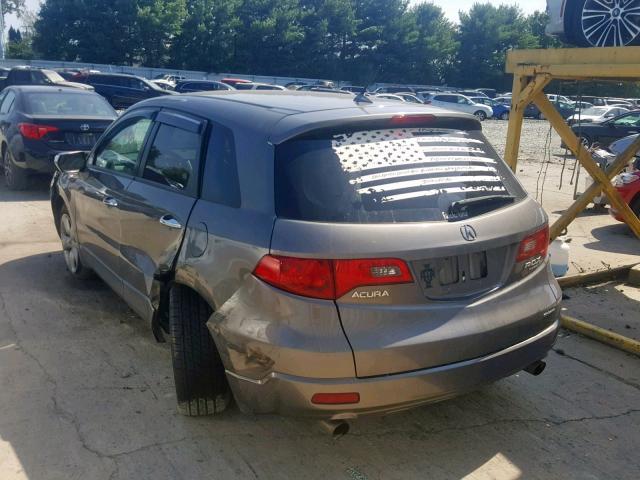 5J8TB182X8A009816 - 2008 ACURA RDX GRAY photo 3