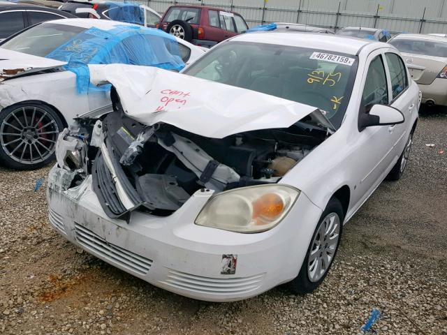 1G1AT58H197246278 - 2009 CHEVROLET COBALT LT WHITE photo 2