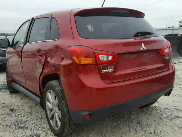 4A4AR4AU8DE002972 - 2013 MITSUBISHI OUTLANDER RED photo 3