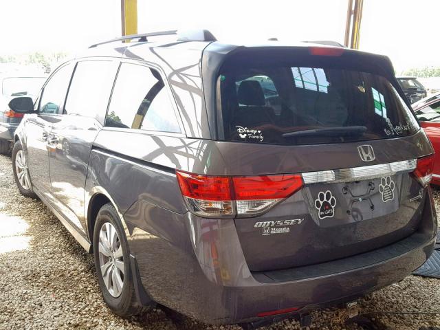 5FNRL5H34GB117912 - 2016 HONDA ODYSSEY SE GRAY photo 3