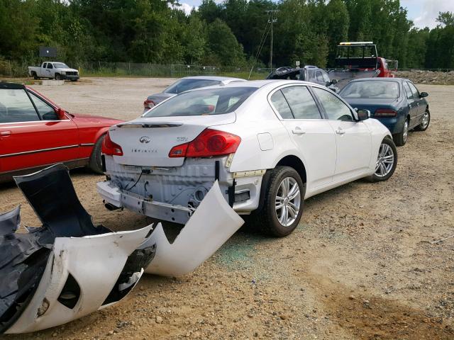 JN1CV6AR3DM755403 - 2013 INFINITI G37 WHITE photo 4