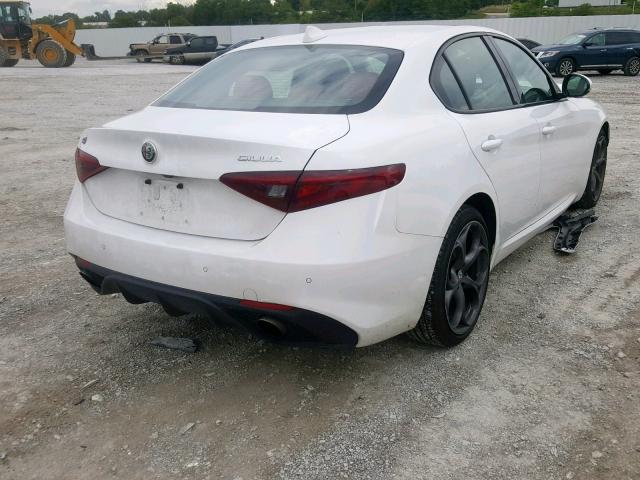 ZARFAEEN5H7554779 - 2017 ALFA ROMEO GIULIA TI WHITE photo 4