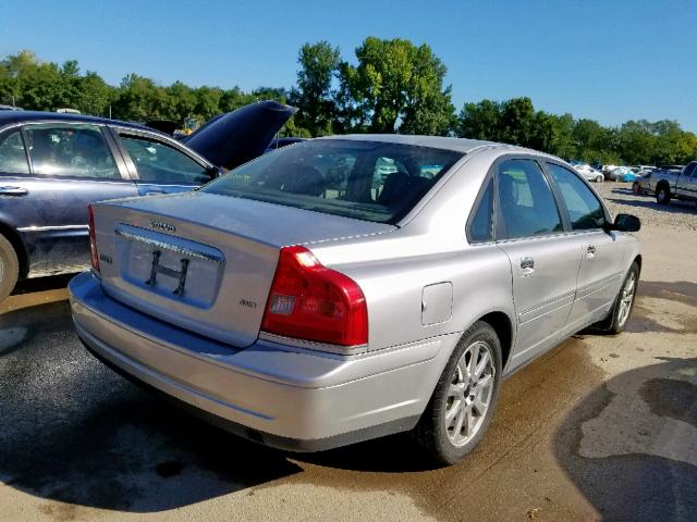 YV1TH59H741351638 - 2004 VOLVO S80 2.5T SILVER photo 4