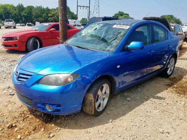 JM1BK123751306081 - 2005 MAZDA 3 S BLUE photo 2